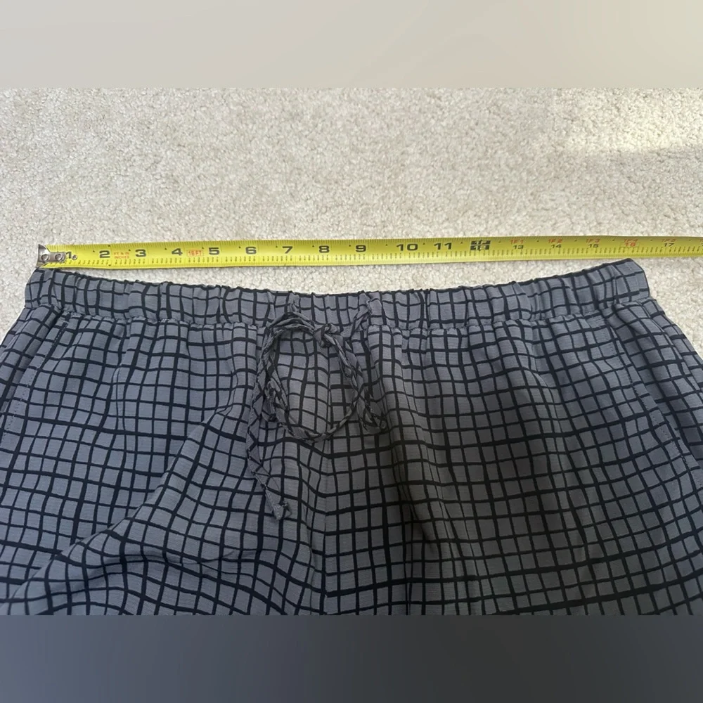Eileen Fisher SET Black Gray M Top and S/P Pants Grid Pattern - Picture 15 of 16